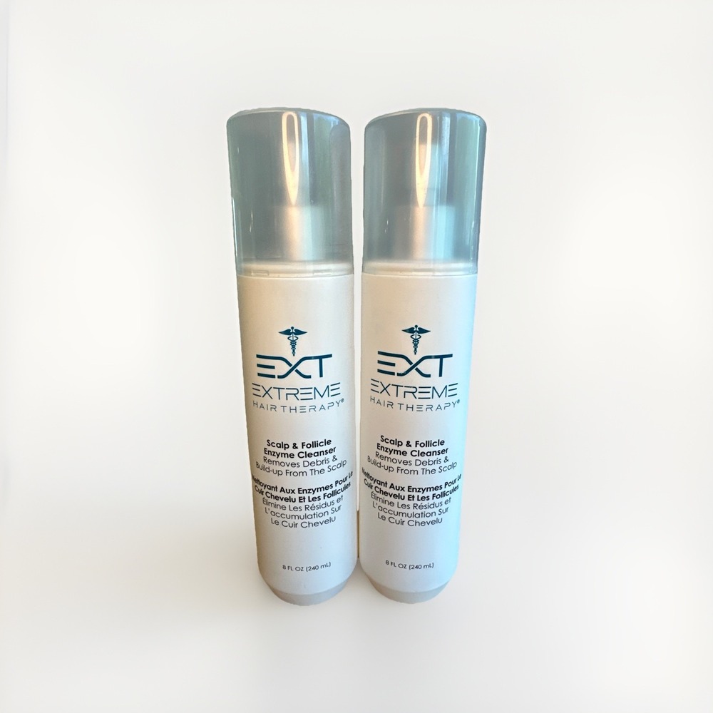 ✅️ EXT Extreme Hair Therapy Scalp & Follicle Enzyme Cleanser NEW 8oz (Two Pack)